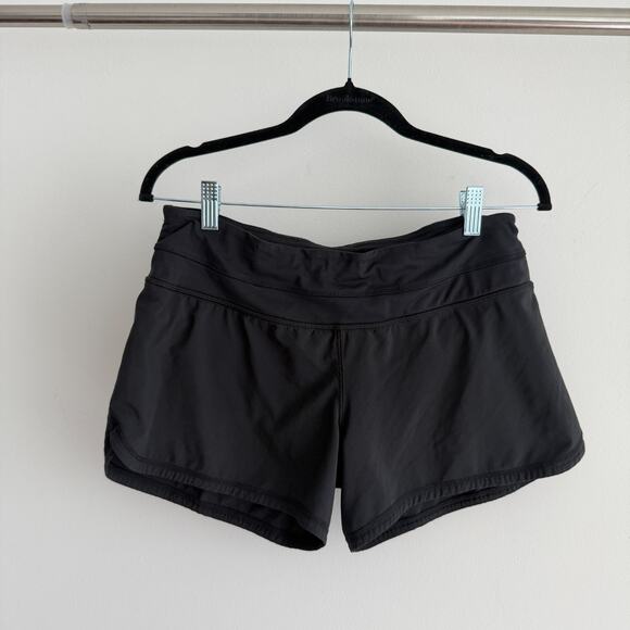 Lululemon Groovy Run Shorts Womens 6 Black 4.5'' Running Zip Pocket Athletic - Picture 4 of 8